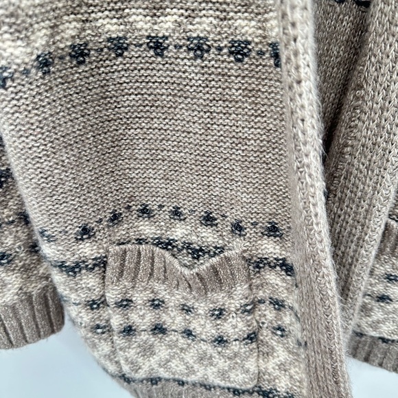 VTG ABERCROMBIE & FITCH S Airspun patterned knit shawl collar cardigan Y2k 90'S - Picture 4 of 14